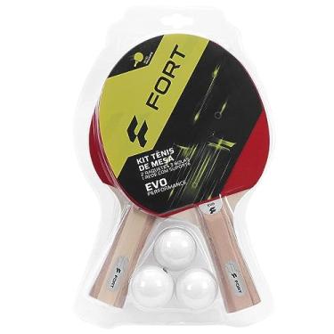 Imagem de Kit Tênis de Mesa Fort Evo com Duas Raquetes 1 Estrela e Rede