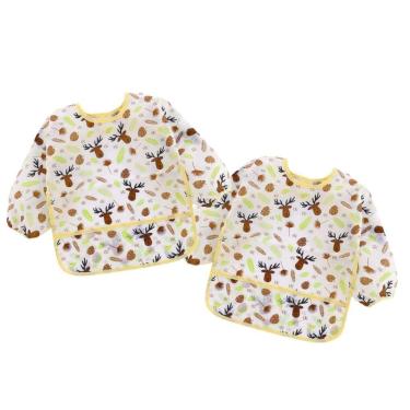 Imagem de Babador Manga Longa Impermeável BLW Kit 2Unds Alce