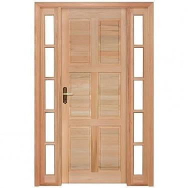 Imagem de Porta de Madeira 213x134cm com Vitrô sem Vidro Batente 9,4cm P10 M34 Rondosul Natural