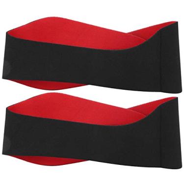 Imagem de Mergulho Natação Bandana E Gerenciamento De Cabelo Para Esportes Aquáticos,2 Pçs à Prova Dwaterproof água Neoprene Orelha Headbands Para Esportes, Adequado Para Adultos(preto)