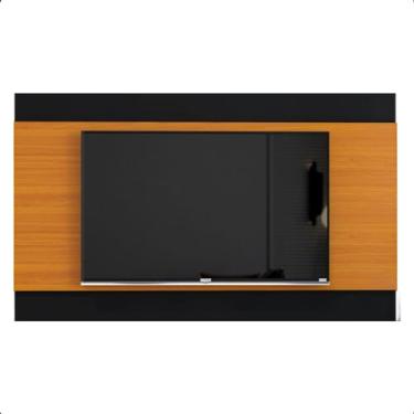 Imagem de Painel Itália Com Alto Brilho Para TV Até 65 Polegadas Cor Preto/Cedro