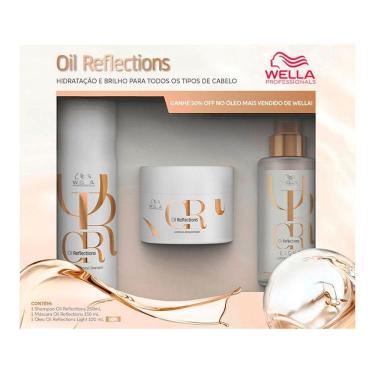 Imagem de Kit Wella Oil Reflections - Shampoo 250ml + Máscara 150ml + óleo Light 100ml