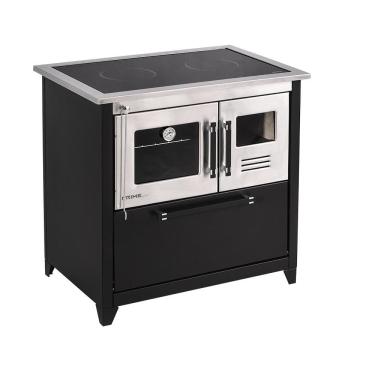 Imagem de Fogão a Lenha Prime Glass Preto Esquerdo Hidro 22466