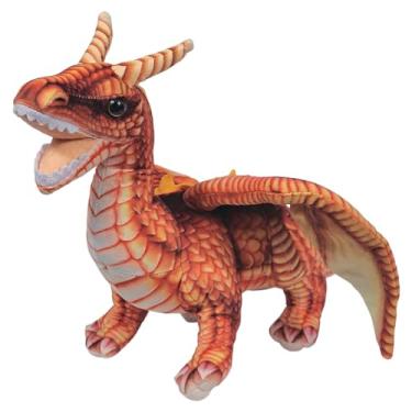 Imagem de Dragão De Pelúcia Realista Brinquedo Decoração 40cms (Laranja)