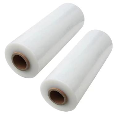 Imagem de Auniwaig Pré esticado, transparente mão esticada envoltório 15 cm/5,91" x 200 m/656,16 pés 2 rolos plástico transparente Pallet Shrink Film Moving Supplies Stretch Wrap