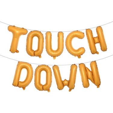 Imagem de Football Party Supplies Kit - Touchdown Letter Foil Balloons Banner for Birthday, Gameday Football Sport Birthday Balloon Party Decoration Suppliers (TOUCH DOWN Orange)