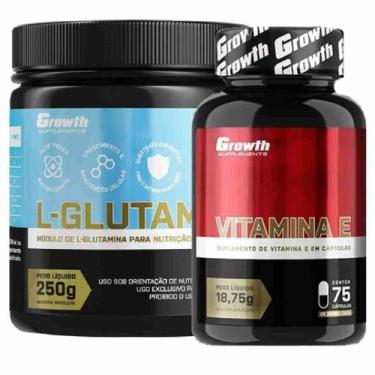 Imagem de Glutamina Pura 250G + Vitamina E 75 Caps Growth Supplements