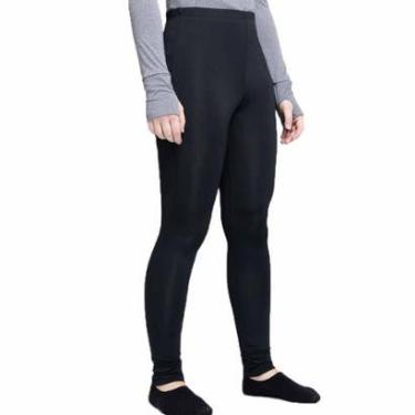 Imagem de Calça Térmica Juvenil Segunda Pele Thermo Fine Preta-Unissex
