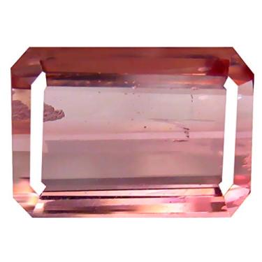 Imagem de Pedra preciosa natural solta de turmalina rosa não aquecida com corte octógono de 2,76 ct (10 x 7 mm)
