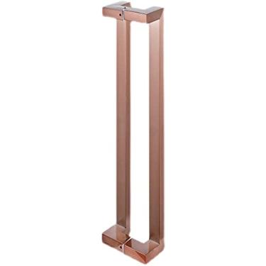 Imagem de Maçaneta deslizante de porta de celeiro interior exterior puxador de porta de empurrar, maçaneta de porta de vidro de chuveiro deslizante de aço inoxidável, maçaneta de porta de celeiro de madeira