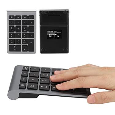 Imagem de MOUMOUTEN RF304 Teclado numérico de 22 teclas - Mini teclado USB 2.4G com receptor compatível com Windows XP/Vista/7/8/10, ideal (Cinza Ferro)