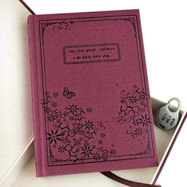 Imagem de ZHONGJIUYUAN 1 caderno diário com senha de código de bloqueio, 144 folhas, caderno secreto, material escolar, presente