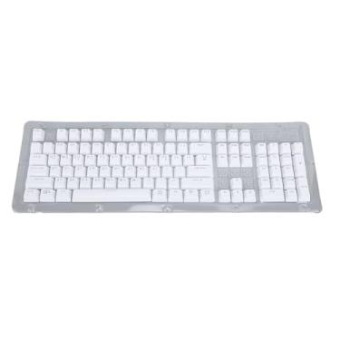 Imagem de Teclas Coreanas Personalizadas, Conjunto de Teclas de 104 Teclas, Teclas de Teclado de Substituição Translúcidas ABS para 61 64 68 84 87 96 98 100 104 Teclados Mecânicos (Branco)