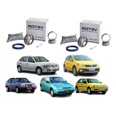 Imagem de Par De Kit Rolamento Roda Traseira Gol G1 G2 G3 G4 G5 Novo