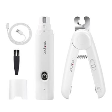 Imagem de Triturador de unhas para cães, kit de cortadores e aparadores de unhas para cães, triturador de unhas elétrico super silencioso para animais de estimação, recarregável