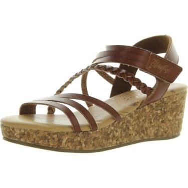 Imagem de Blowfish Malibu Sandália anabela Liddie-k para meninas, Scotch, 1 Little Kid