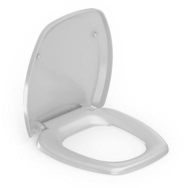 Imagem de Kit 3 Assentos Sanitário com Softclose Thema Plus Incepa Cinza Platina Brilhante