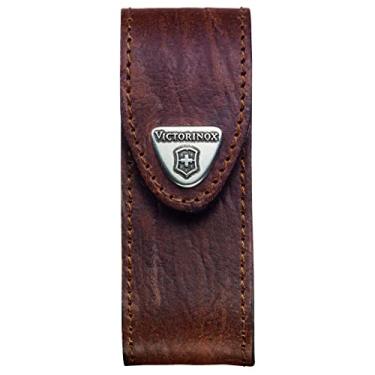 Imagem de Victorinox, Estojo de cinto de couro marrom acessórios para canivetes de bolso ao ar livre multifuncional