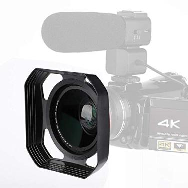 Imagem de Para-sol de 37 mm-72 mm, para-sol quadrado, reduz o brilho e brilho da lente para câmera de vídeo digital e filmadora