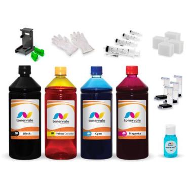 Imagem de Kit 4 Tinta Compatível Para Lexmark Z515 16 17 e 26 27 1 Litro - Toner