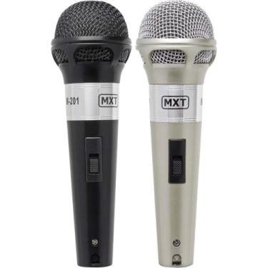 Imagem de Par de Microfones MXT Dinâmico M-201 com Fio Cabo 5M