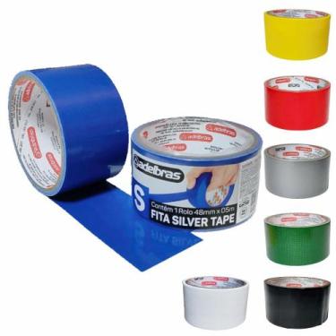 Imagem de Fita Adesiva Silver Tape Reforçada 48mm X 5m - Adelbras, Azul