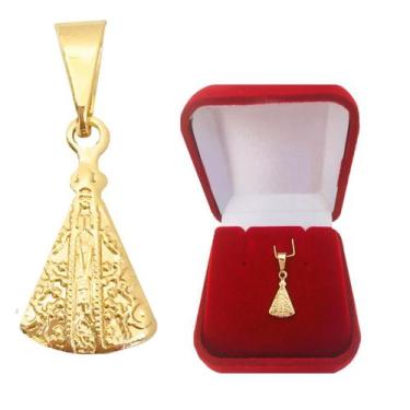 Imagem de Pingente Feminino Nossa Senhora Aparecida Banhado a Ouro 18k - Dinis J