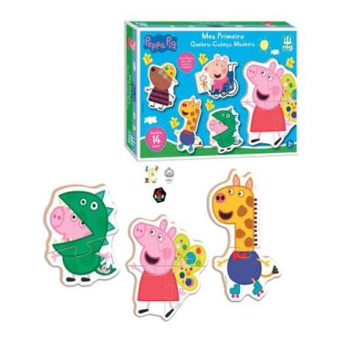 Imagem de Peppa Pig Meu Primeiro Quebra-cabeça madeira 14 peças 2+ NIG - NIG bri