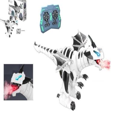 Imagem de Dinossauro robo controle remoto gigante dragao solta fumaca interativo