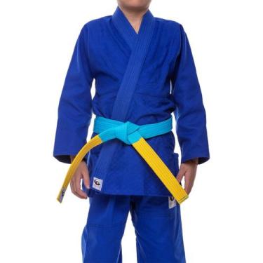 Imagem de Faixa Oficial Dragão Judo, Infantil, Azul / Amarelo