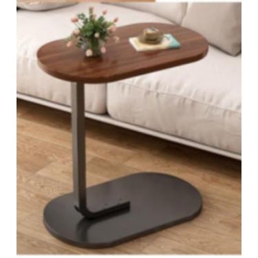 Imagem de Mesa Decorativa Lateral Canto Oval Apoio Sofá Cama Multiuso - Y888