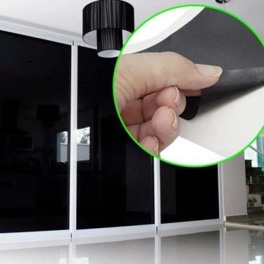 Imagem de Película Adesiva Contact Vinil Blackout 1 METRO Preto Fosco Envelopame