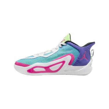 Imagem de Nike Tatum 1 Tênis de basquete infantil grande (FV0172-400, Lagoon Pulse/Psychic Purple/Branco/Pink Blast), Pulso lagoa/roxo psíquico/branco/rosa explosão, 20