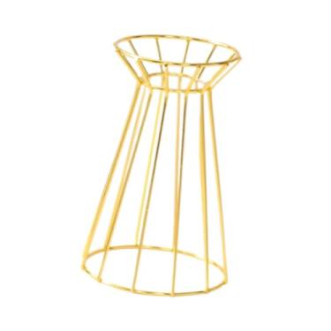 Imagem de IEUDNS Suporte para exibição de flores de casamento Suporte para plantas aéreas Suporte para arranjos de flores decorativos para cerimônias de festa, Dourado