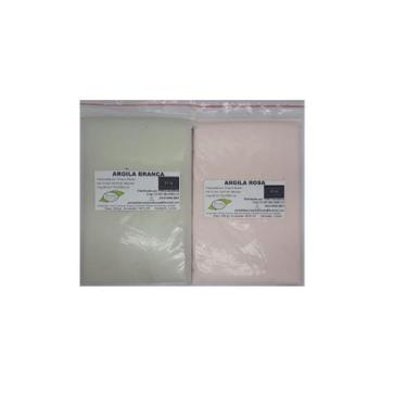 Imagem de Argila Branca e Rosa 500gr - Pemcosméticos Ervas E Raízes