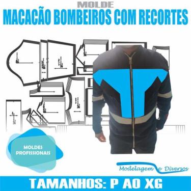 Imagem de Molde macacão bombeiros, modelagem&diversos, p-xg, correios