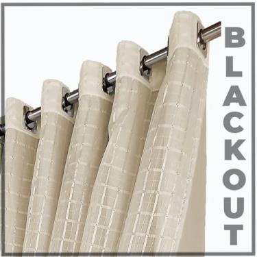 Imagem de cortina par apartamento blackout Mix 5,50 x 2,30 marro - Bravin Cortin