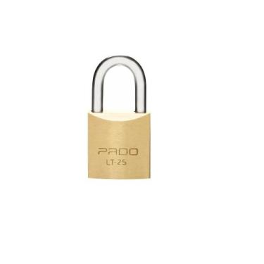 Imagem de Cadeado pado latão lt 25 mm 2 chaves maciço não enferruja resistente s