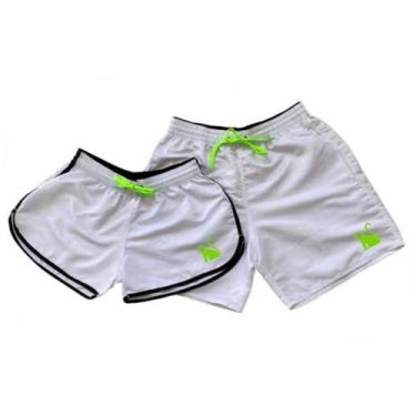 Imagem de Kit Casal Moda Praia Bermudas Tactel Short Mauricinho - Relaxado, P(Ma