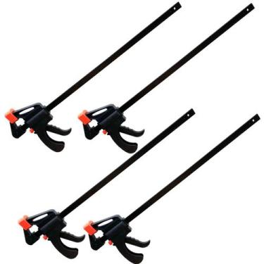 Imagem de Kit 4 Grampos Sargento 450mm 18Pol. de Aperto Rápido Charbs