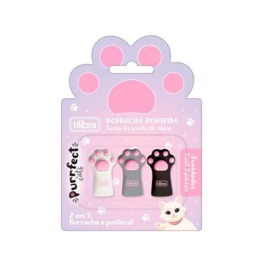 Imagem de Borracha Ponteira Purrfect Cats com 3 Unidades - Tilibra