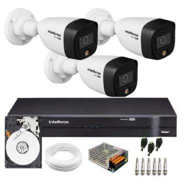 Imagem de Kit 3 Câmeras De Segurança Full Hd 1080p Vhd 1220 B Full Color Full Hd
