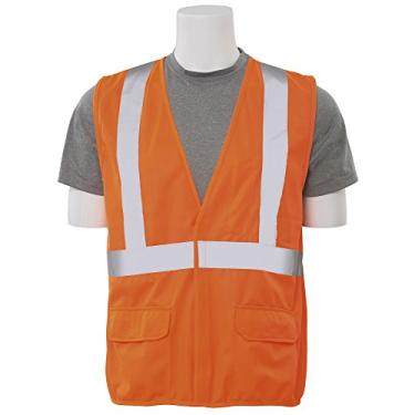 Imagem de ERB 65021 S190 Classe 2 Coletes de Segurança Tratados Retardante de Fama Tamanho 3X, Laranja Hi-Viz