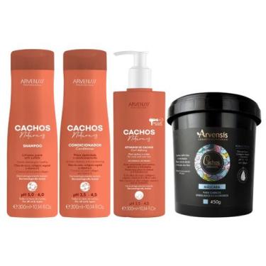 Imagem de Kit Arvensis Cachos Ondulados Sh Cond Ativador Mascara