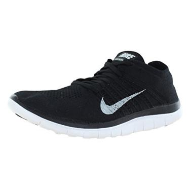 Imagem de Nike Free 4.0 Flyknit Mens Running Shoes,Black/White/Dark Grey,9 D(M) US