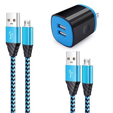 Imagem de Adaptador de carregador de parede, cabo de carregador de telefone Android pacote com 2 compatível com Samsung Galaxy J8 J7 J6 J5 J4 J3 J2 J1, J7V/7 Sky Pro/Crown/Prime/Sky Pro/Refine