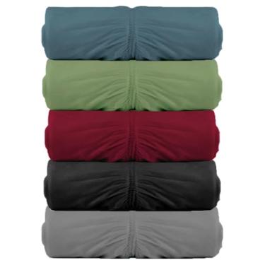 Imagem de Kit 5 Lençóis Malha Casal com Elastico Vivaldi - Fio 30/1 Penteado - 100% Algodao (Kit1)