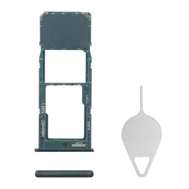 Imagem de BESJMYT Substituição da bandeja do cartão SIM para Samsung Galaxy A04s (versão SIM único) Adaptador de suporte de slot de bandeja de cartão verde com ejetor de agulha para A04s SM-A047F