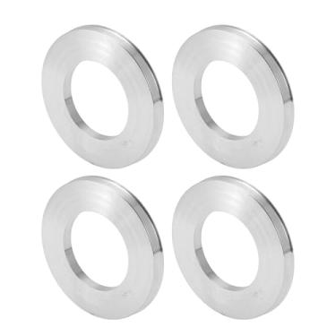 Imagem de INFINAUTO Anéis centralizados no cubo da roda do carro OD 106,1 mm para ID 60,1 mm eixo central de rodas amortecedores Hubrings liga de alumínio tom prata durável