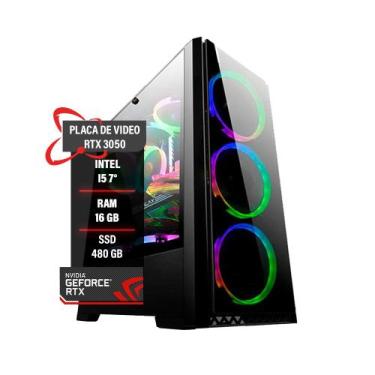 Imagem de Pc Gamer I5 7 16GB RAM DDR4 RTX 3050 8GB SSD 480GB HD 1TB - Tech Fusio